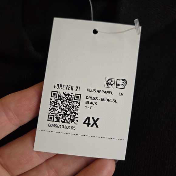 Forever 21 Plus Long Sleeve Ribbed Turtleneck Dress Thigh Slit 4X NWT - Picture 6 of 14